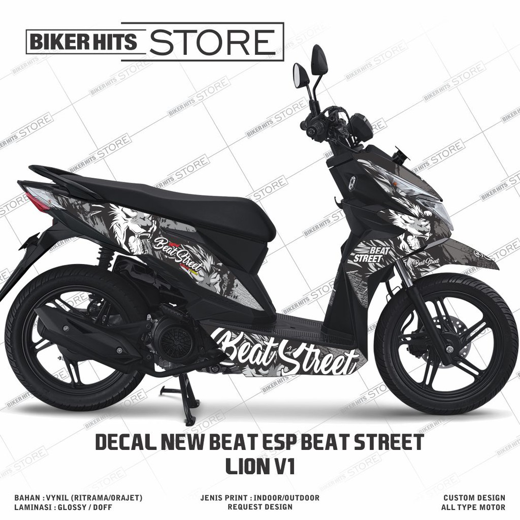 Stiker Decal Motor Full New Honda Beat Street Beat Esp Desain