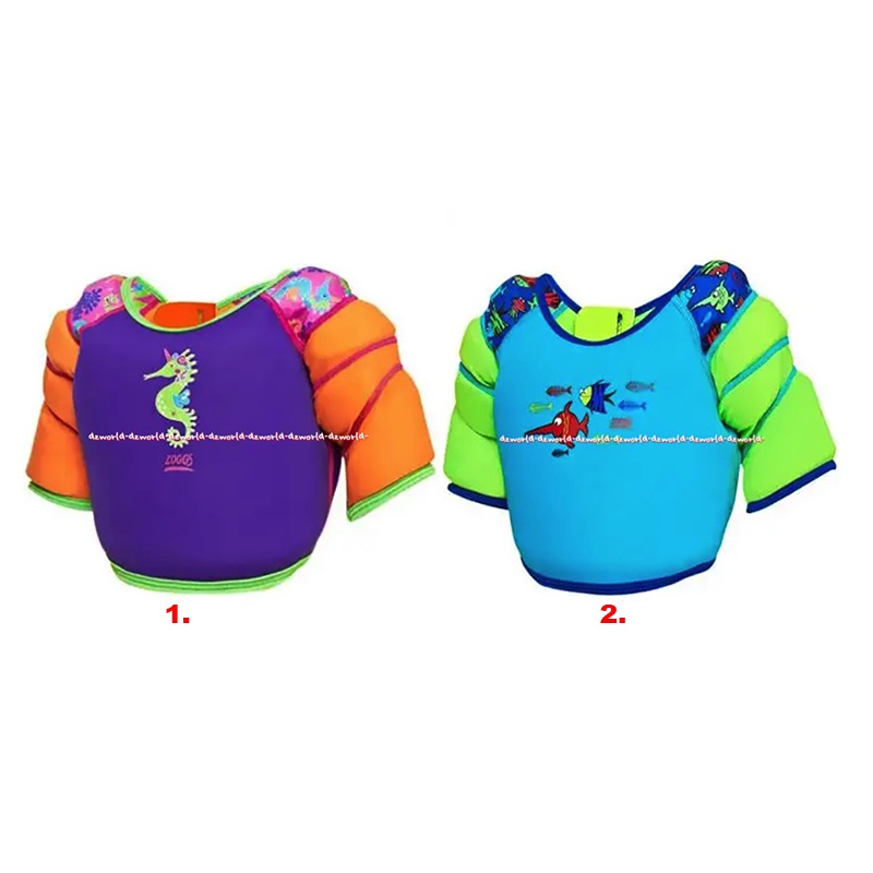 Zoggs Water Wings Vest Zip Pelampung Renang Anak Pakai Tangan 2-3year Tahun Zog Zogg Zoogs Wing Hijau Orange Belajar Renang Untuk Anak Hand Swim Float