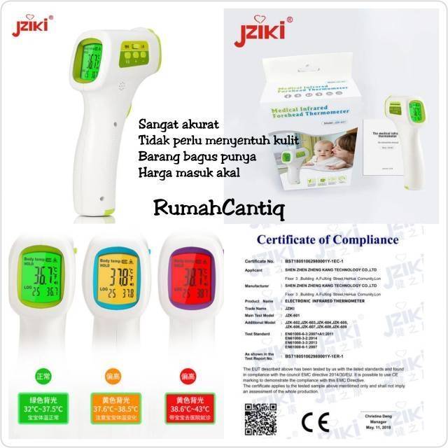 READY STOCK MEDICAL INFRARED FOREHEAD THERMOMETER NON CONTACT TERMOMETER GUN AKURAT