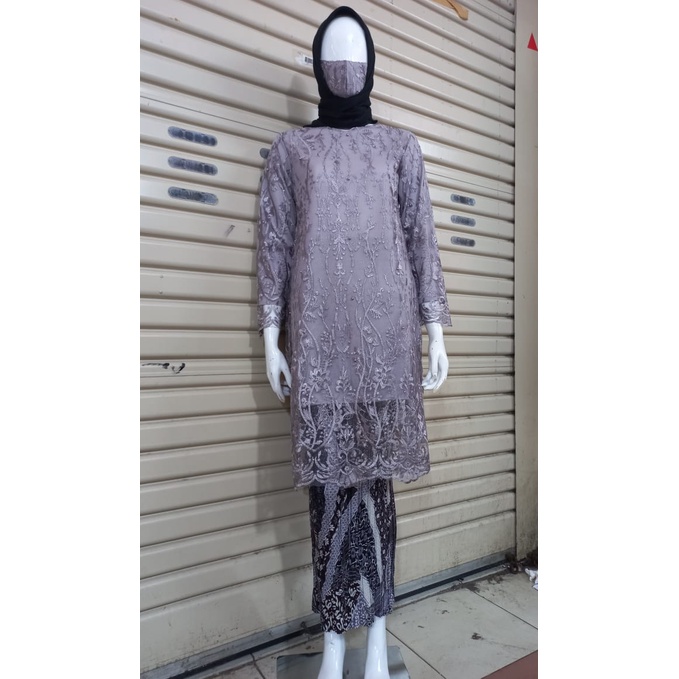 Permata Olshop / Kebaya Tunik Brokat Modern / Baju Pesta / Kebaya Seragam / Kebaya Modern / Setelan Kebaya Kondangan