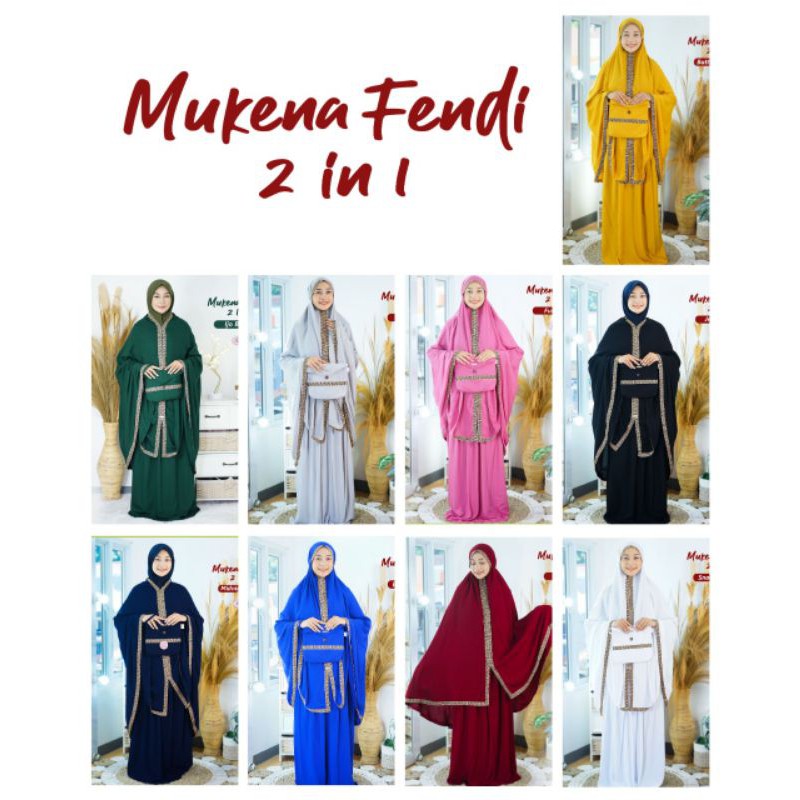 MUKENA DEWASA FENDY 2 IN 1 BY IZZATI