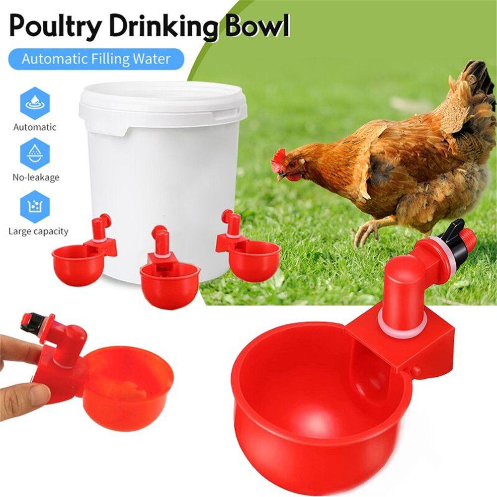1 / 6Pcs Cangkir Air Minum Otomatis Bahan Plastik Untuk Peternakan Ayam Puyuh
