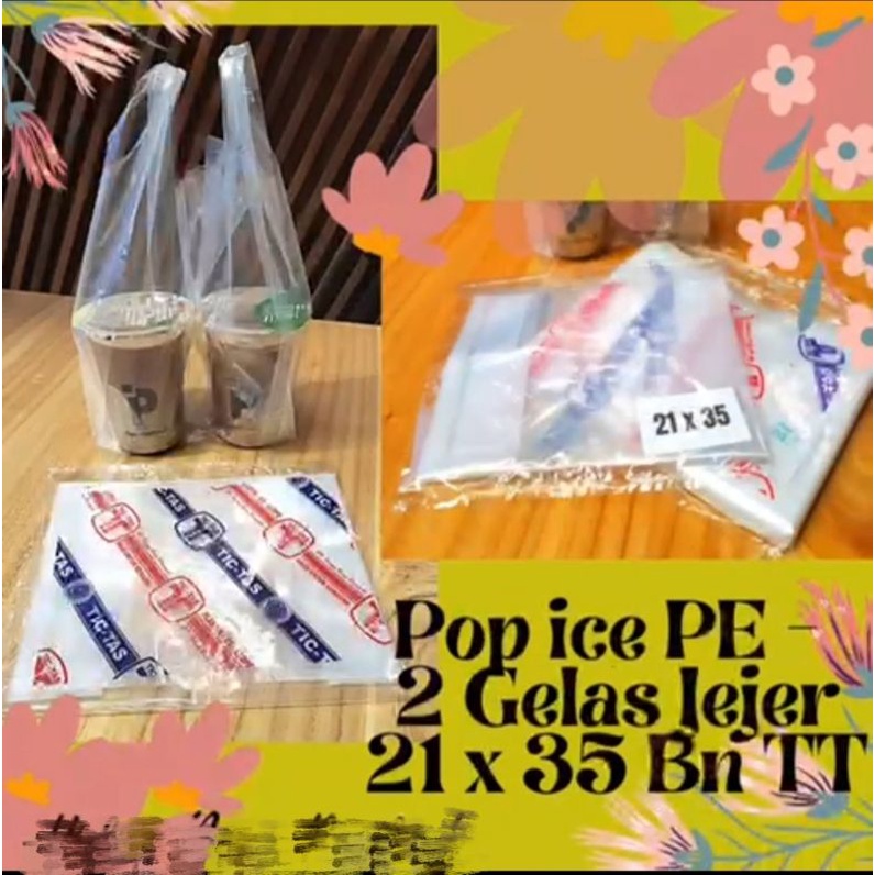 kantong gelas cup, pop ice pe