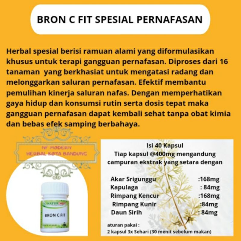 Obat Herbal Radang Paru-Paru  Obat Asma Obat Brongkitis  Obat Sesak Nafas Herbal BRON C VIT BPOM-3