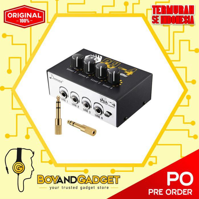 DONNER HEADPHONE AMPLIFIER 4 CHANNELS METAL STEREO AUDIO AMPLIFIER