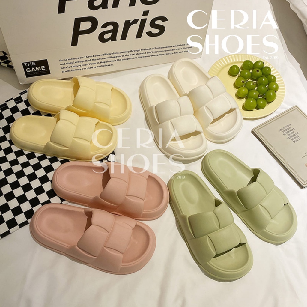 PVC Sandal Jelly Korean Import Jelly Soft Slipper Anti Slip Elastic Empuk