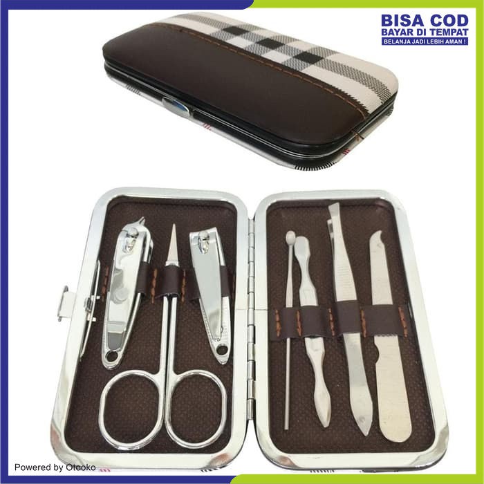 Nail Art Set Perlengkapan Manicure Pedicure 7 Pcs Gunting Kuku Wajah