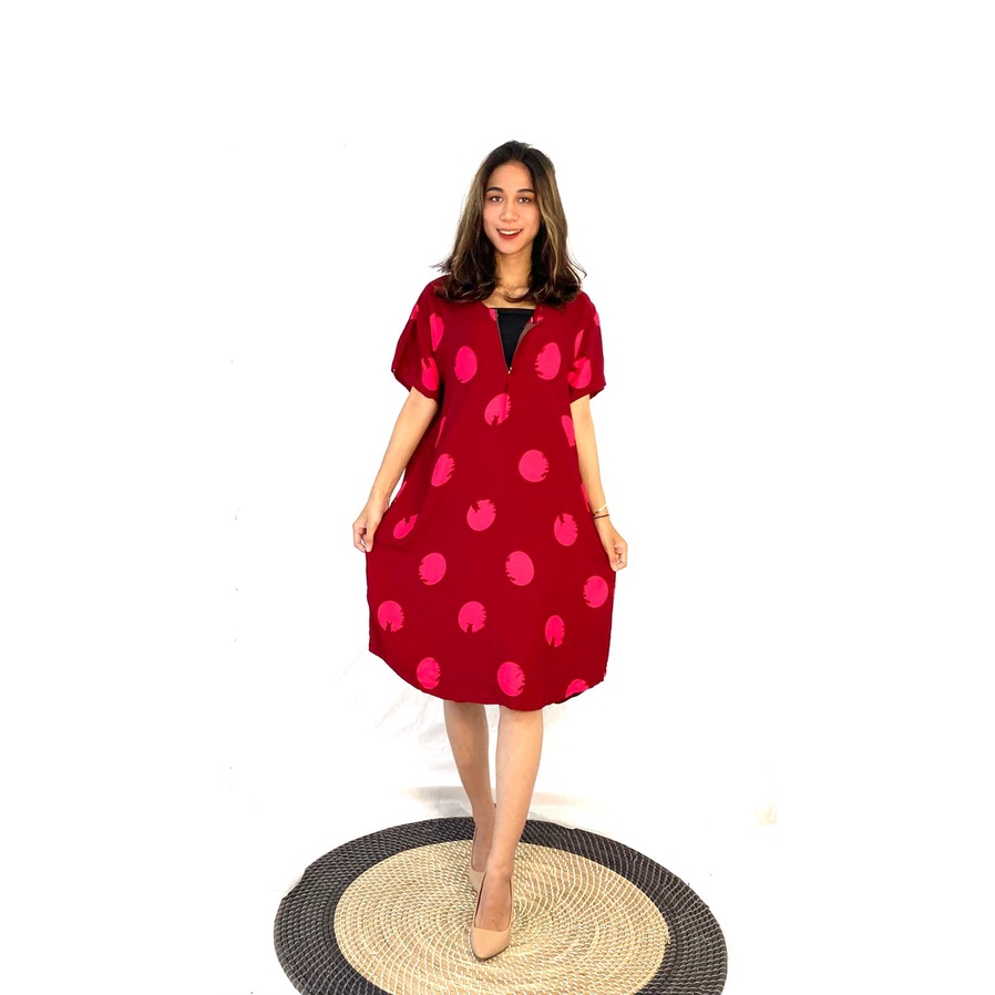 Daster Payung Busui Bali-BSI - BUBBLE MAROON
