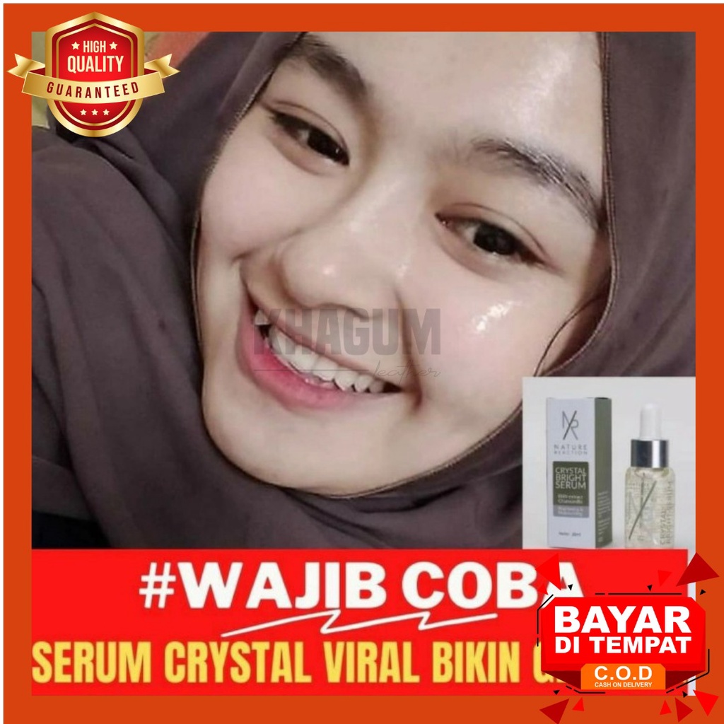 Serum Wajah Nature Reaction Crystal Bright Serum BPOM Serum Jerawat Serum Glowing