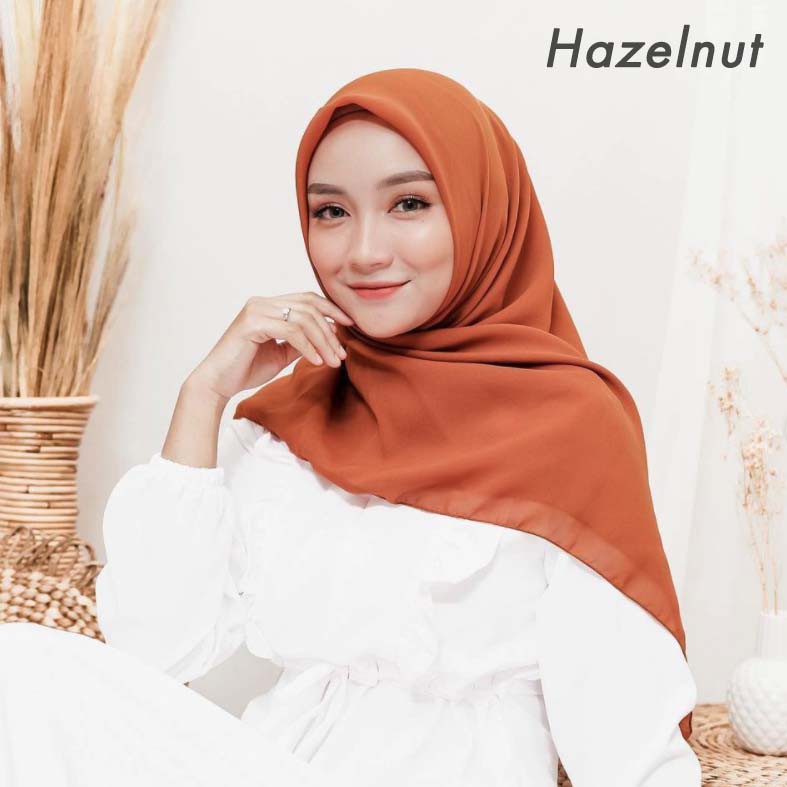 Bella Square Jilbab | Hijab Segiempat | Warna Part 2-Hazelnut