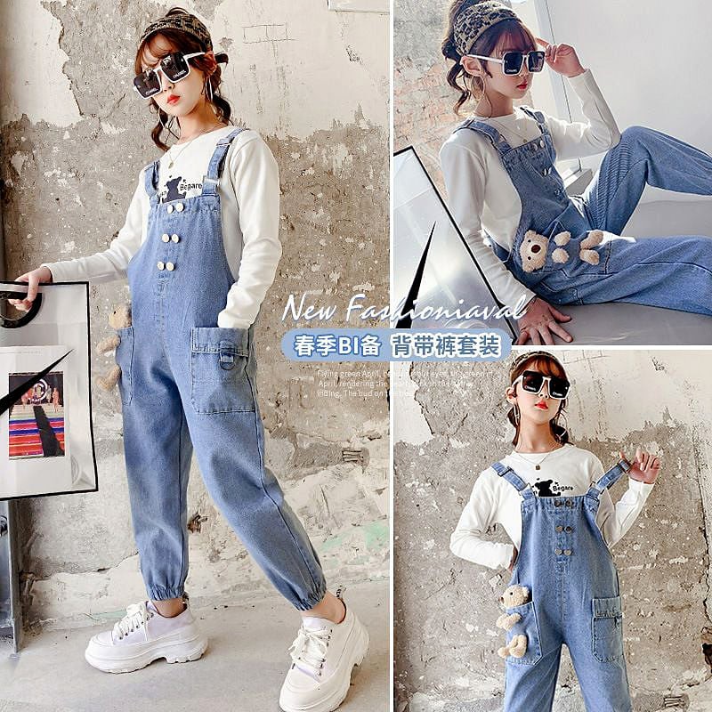 Baju Overall Boneka Bear Anak Perempuan