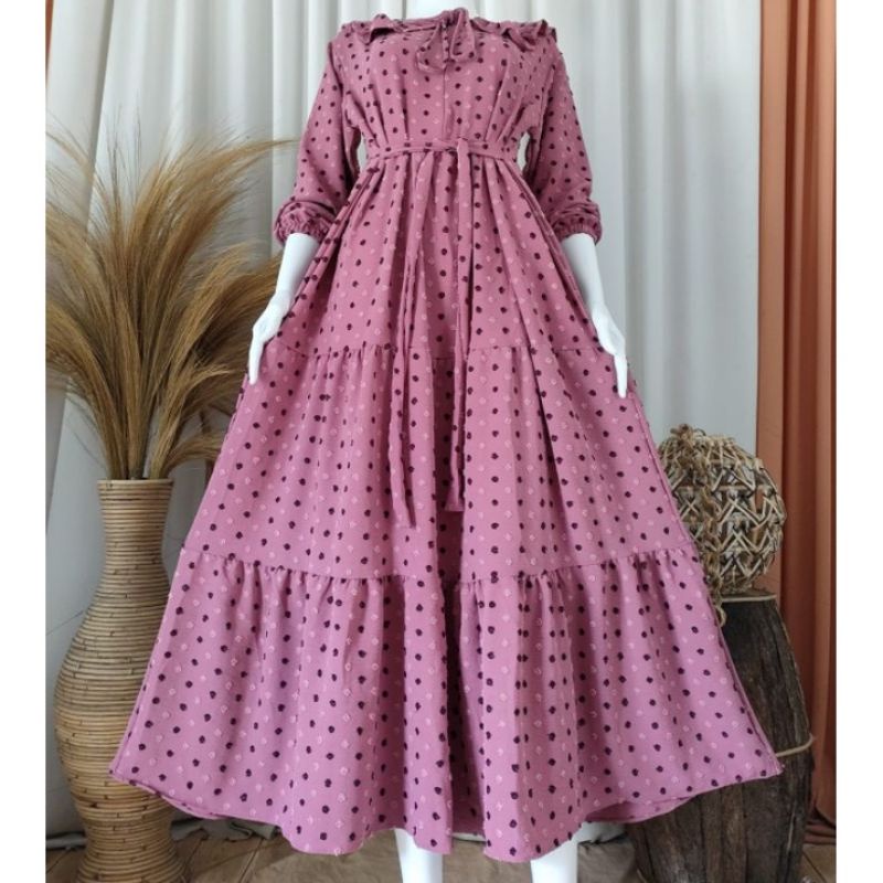 DRESS CRINGKLE URAGIRI TIMBUL/GAMIS CRINGKLE URAGIRI TERBARU