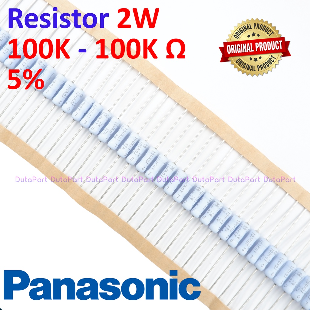 Resistor 100K Ohm 2 Watt 5% ORIGINAL PANASONIC 2W 100K R HIGH QUALITY