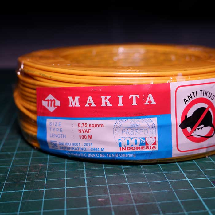 kabel makita nyaf 1x0.75 0,75mm tembaga murni 100meter