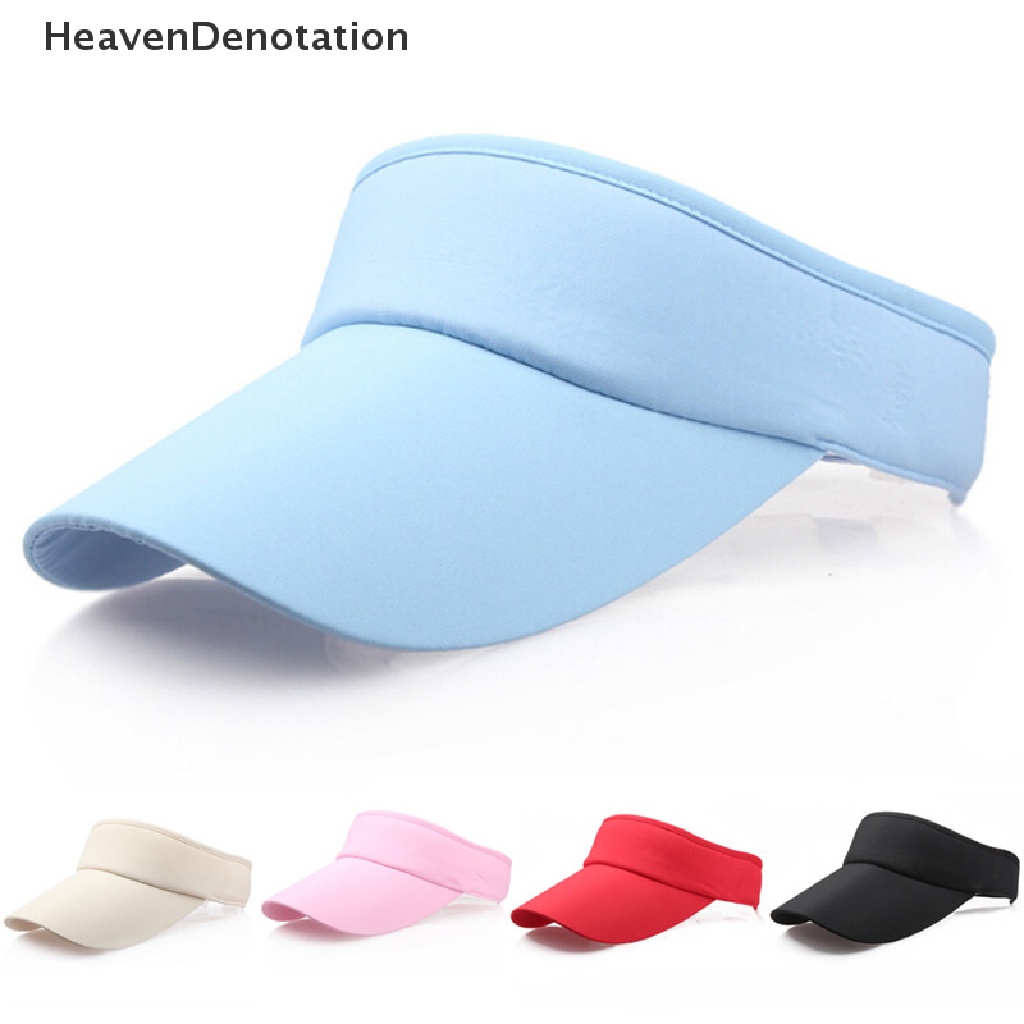 [HeavenDenotation] Visor Sun Plain Hat Sports Cap Colors Golf Tennis Beach Adjustable Summer Hot