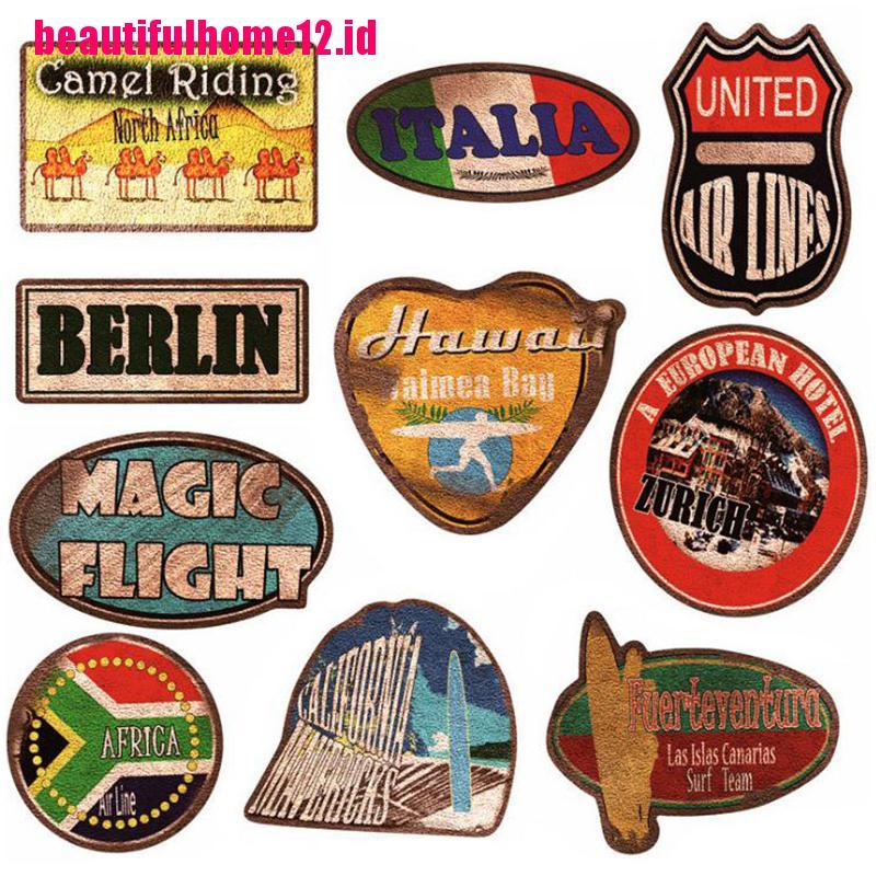 【beautifulhome12.id】36Pcs Retro Beach Surfing Waterproof Laptop Skateboard Luggage Guitar Stickers