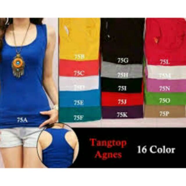 Tanktop agnes bahan spandek premium