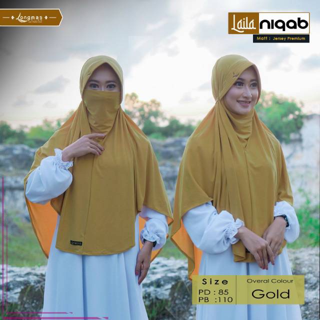 Hijab laila niqab ori by longmas