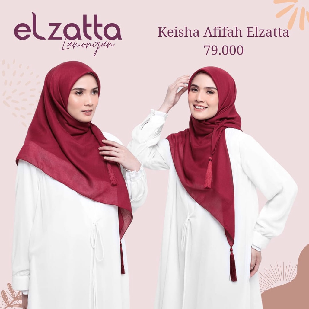 ELZATTA JILBAB POLOS TERBARU KEISHA AFIFAH ELZATTA