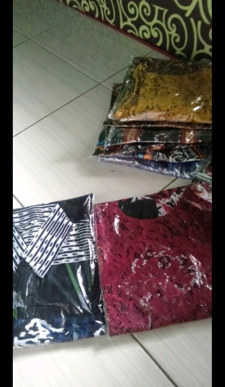 Couple Dress Baju Batik Sarimbit Dress Kombinasi Brukat