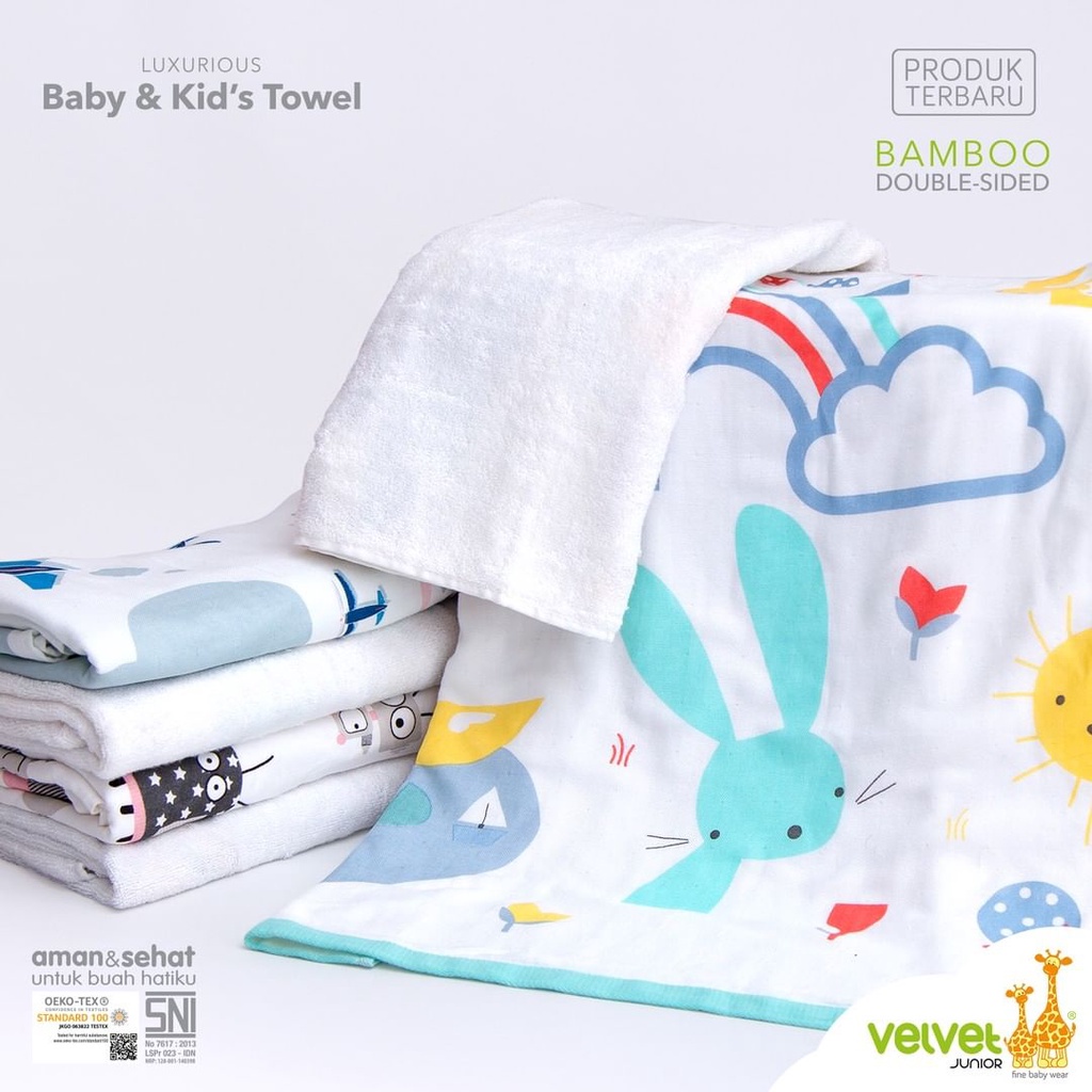 Velvet Luxurious Towel Baby &amp; Kids 120x60 - Handuk Anak