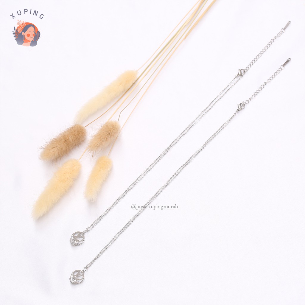 Kalung Titanium LV , BULGARI Aksesoris Fashion Perhiasan Imitasi