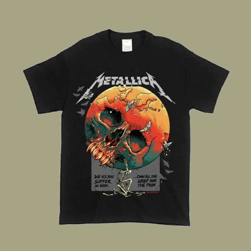 Aesthetic Oversized Metallica tshirt / band tees