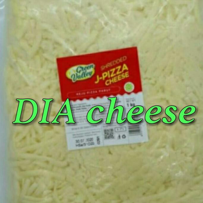 

Keju Mozzarella+Gouda Parut 250gr REPACK GREEN VALLEY Shredded J-Pizza