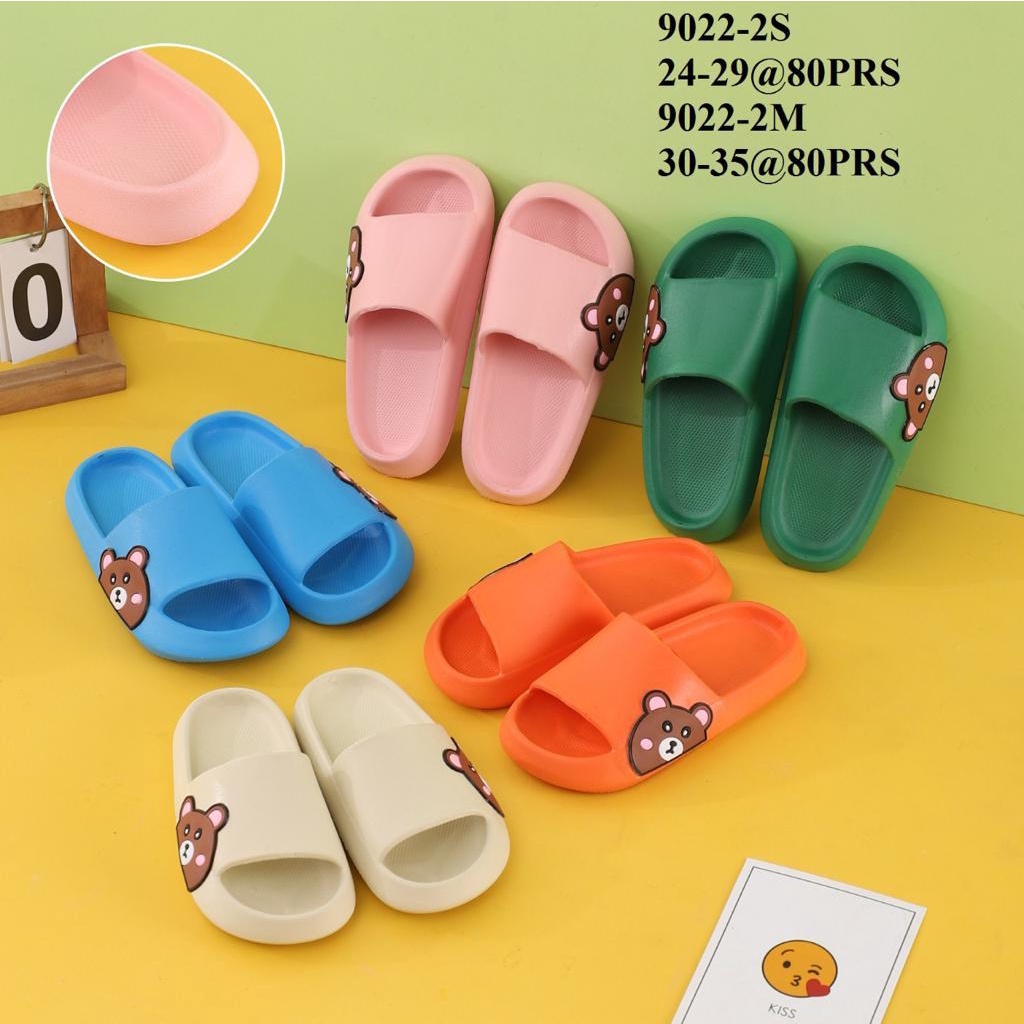 Sandal Jelly Import Anak Perempuan Terbaru BALANCE 9022-2S/2M Selop Bahan Karet EVA Karakter Bear