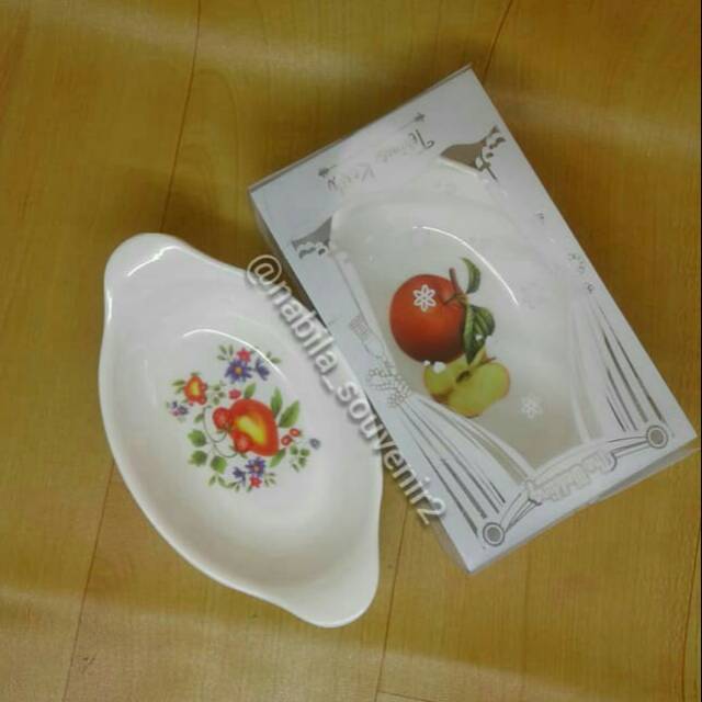 Souvenir mangkok melamin oval