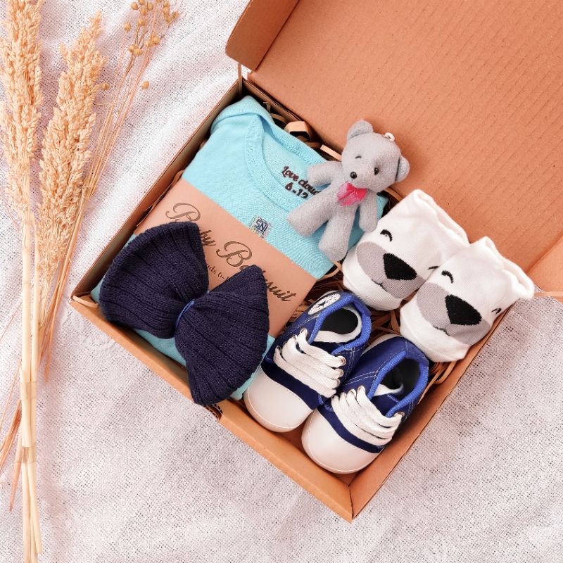 Hampers bayi/kado bayi/gift box-Baby kode 11 biru