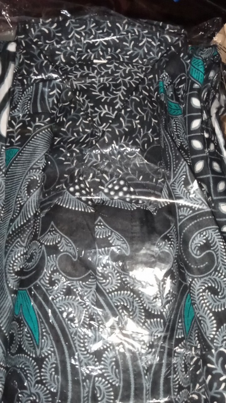 Atiya Batik Couple Baju Batik Couple Keluarga Motif Dimensi Abu