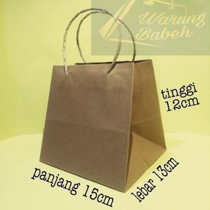 

Paperbag muat 1 toples kue kering (P15xL13xT12) bingkisan pesta ulang tahun anak souvenir Harga untuk 10pcs