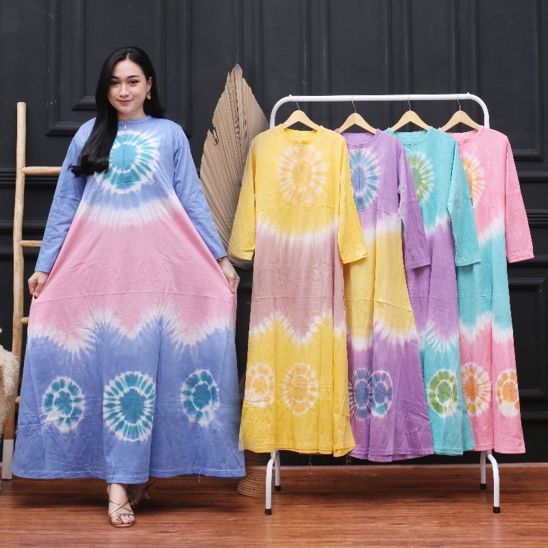 Daster Kaos Jumbo Ld 120 Soft Lengan Panjang Busui Bumil Batik Pekalongan Kekinian