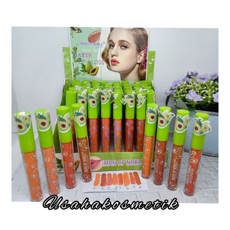 PROMO TERMURAH LIPGLOSS MATTE IMAN OF NOBLE SWEET PAPAYA LIPS / SWEET PEACH