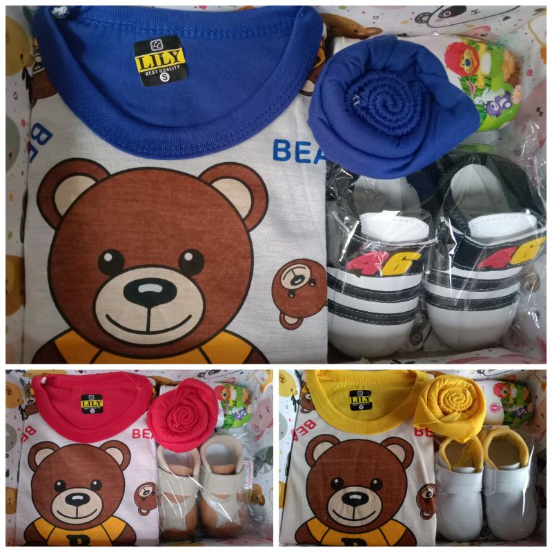 Kado bayi baru lahir/parsel sambang bayi - COWOK- ready sesuai gambar.-Bear2