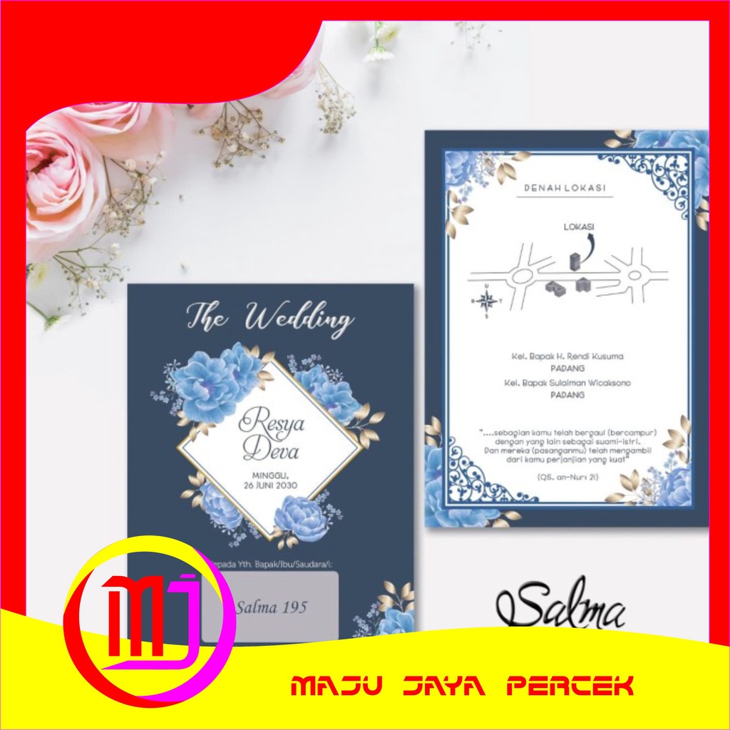 Cetak Undangan Pernikahan Blangko SALMA 195