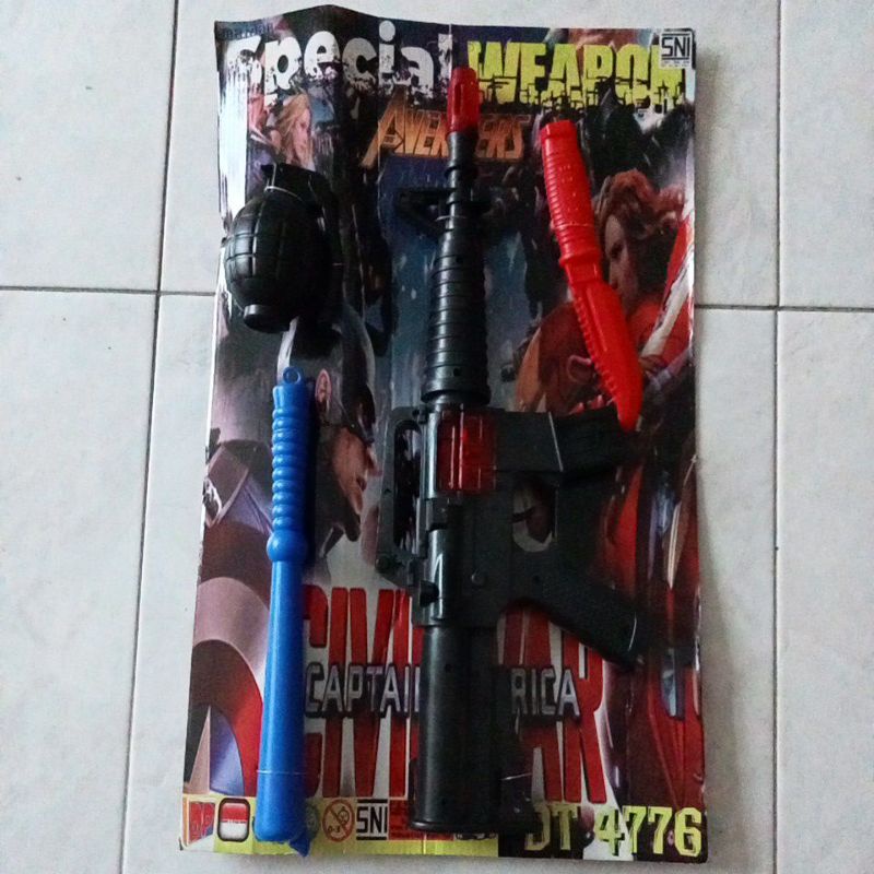 Mainan Pistol Suara Bunyi Krotok + Accesories DT4776