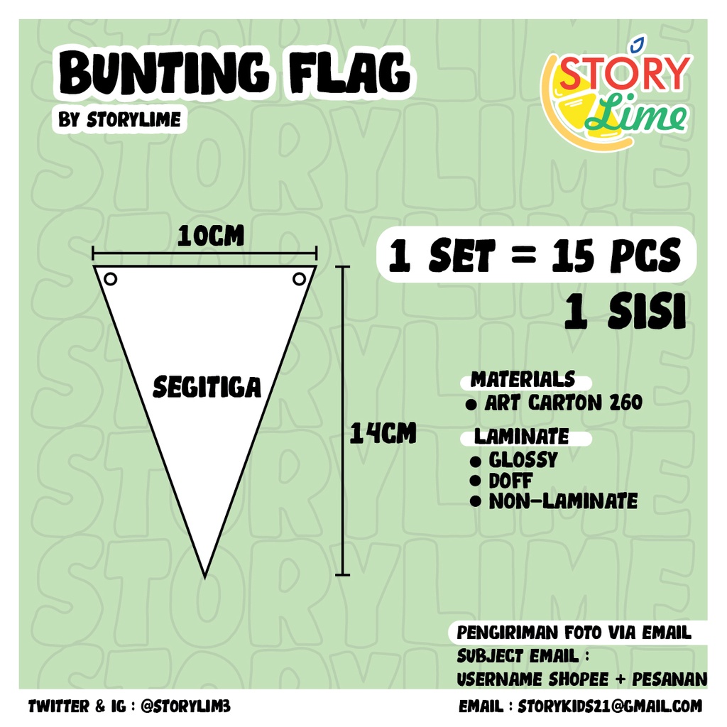 Bunting Flag, Banner Flag Custom Gambar Foto Dekorasi Pesta, KPOP, JPOP, ANIME