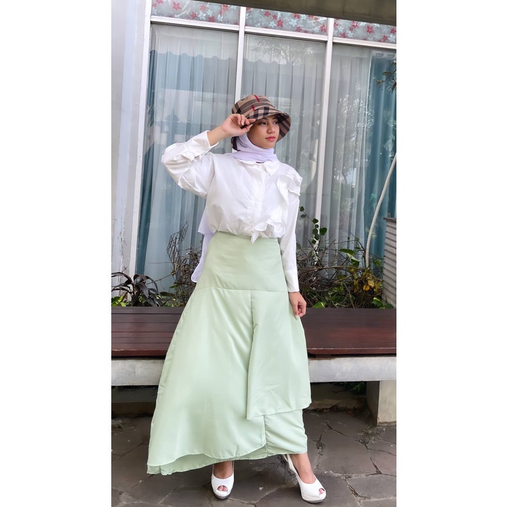 Tq88indonesia Fashion Rok Maxi Terbaru /  MONALICA ROK SKIRT / Bawahan Wanita / Rok Panjang / Outfit Kekinian / Ootd