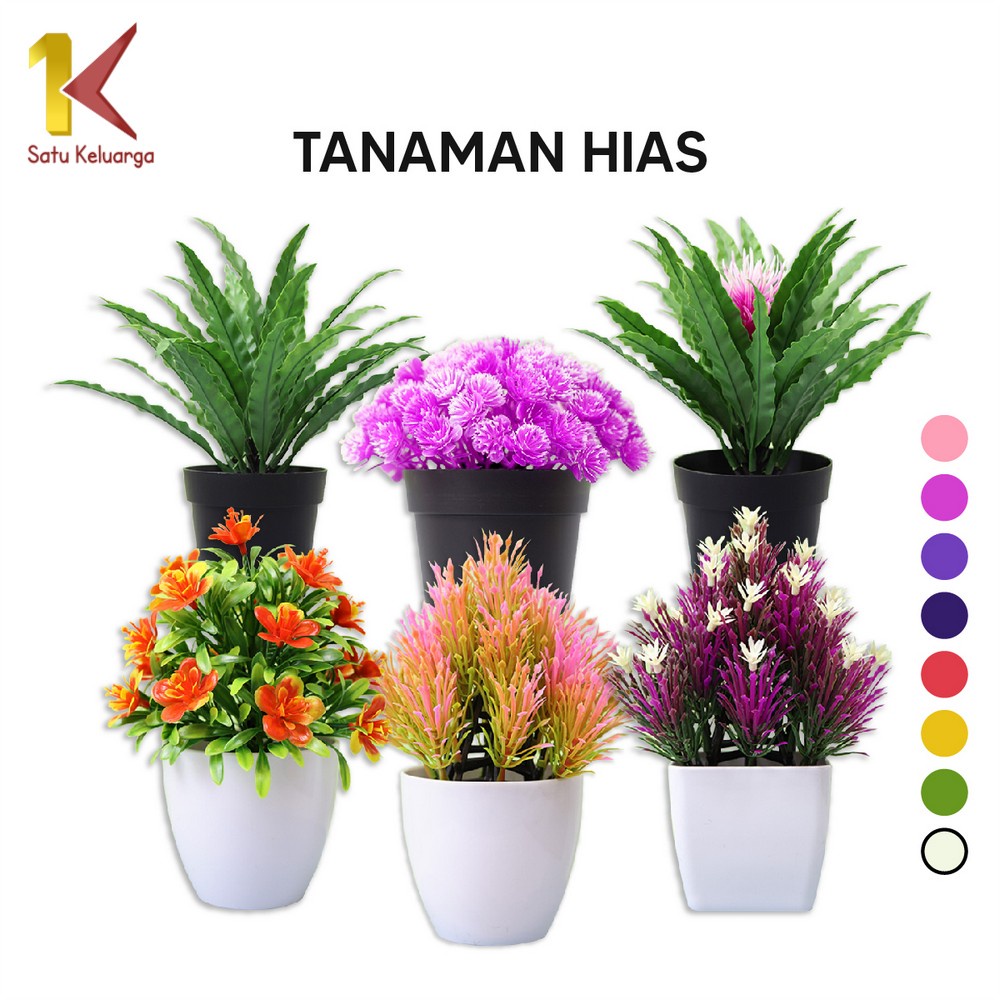 Satu keluarga Bunga Artificial Dekorasi Rumah C600 C605 Tanaman Hias Artificial Flower Hiasan Pajang