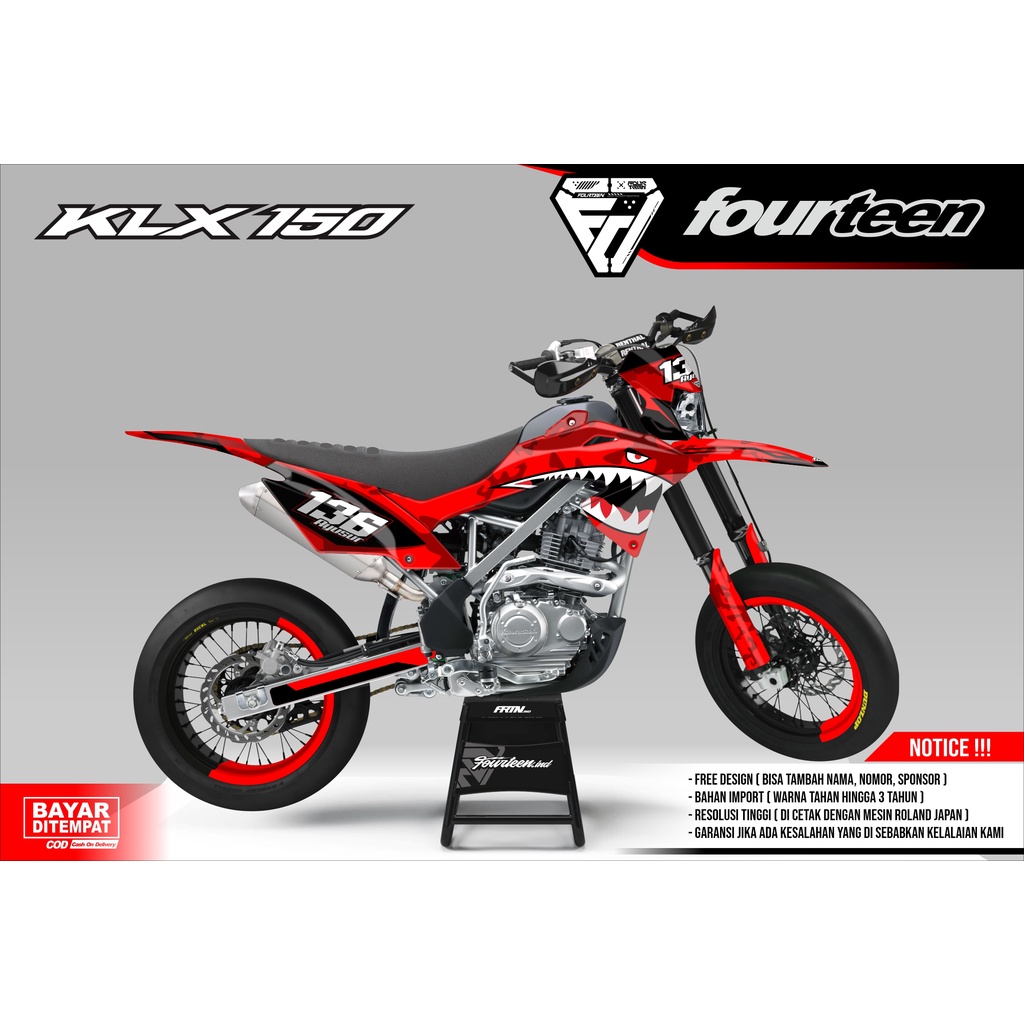 DECAL KLX 150 BF - stiker dekal klx full body custom SIMPLE KEREN