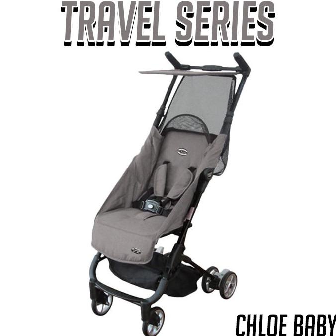 Stroller Alat Bantu Bawa Bayi Troller Bayi Chloe Baby Travel Series-Abu-abu