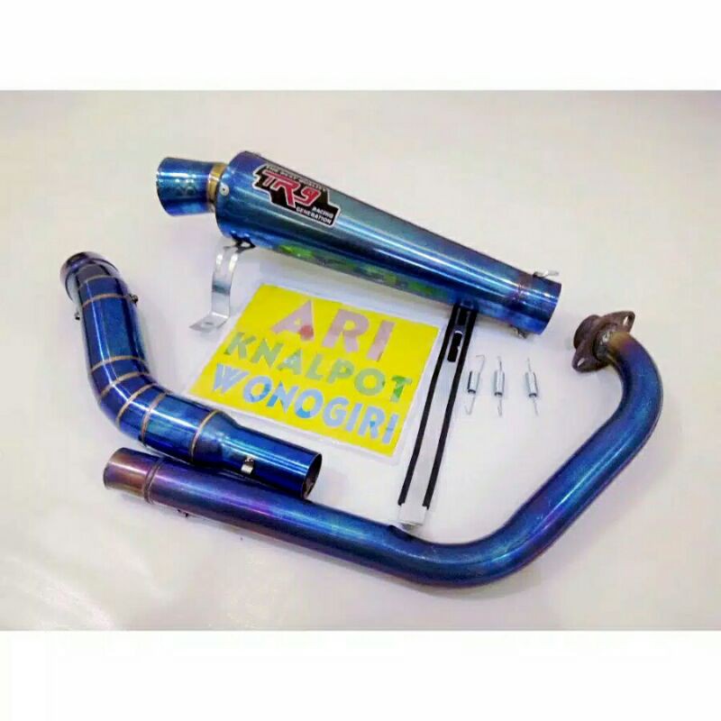 knalpot R9 bluemoon satria Fu fi GSX Vixion R15 Scorpio Jupiter MX king