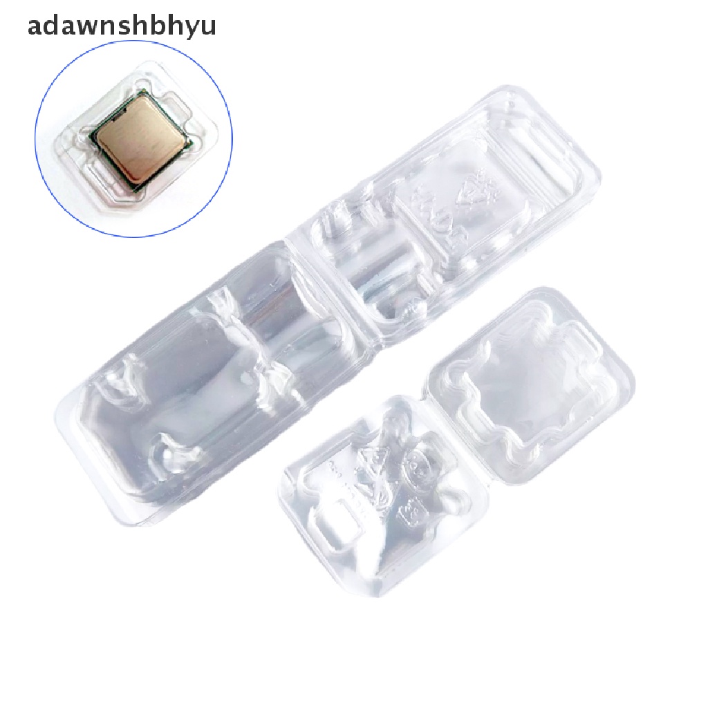 Adawnshbhyu 10pcs Storage Clamshell Case Cpu775 1155kotak Pelindung AMD Untuk Chipset IC Intel