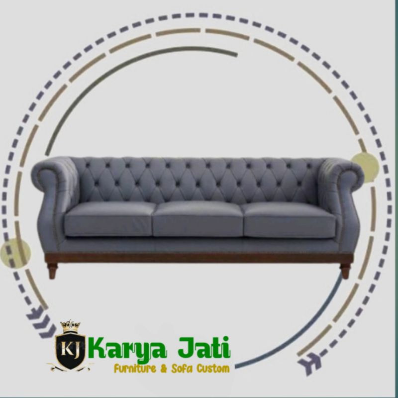 Sofa Chesterfield Seater 3 Modern Sofa Tamu Mewah Sofa Tamu Modern Minimalis sofa ruang tamu minimal