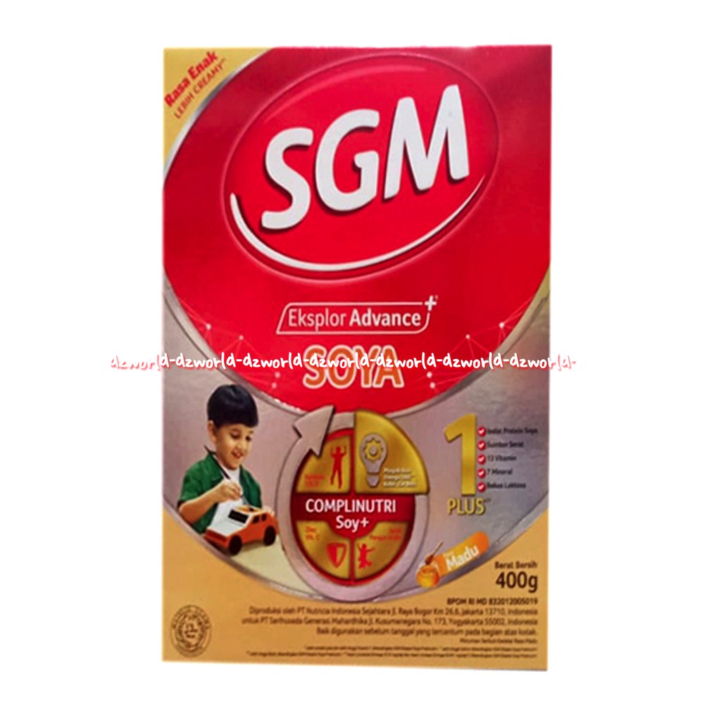 Susu SGM Eksplor Soya Vanila Madu 400gr Susu Kedelai SGM 1-5tahun Honey Sgm Soya