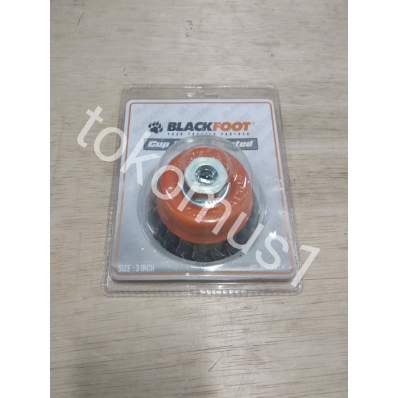 SIKAT KAWAT MANGKOK 3&quot; KEPANG CUP BRUSH TWISTED-BLACKFOOT