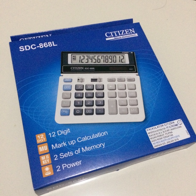 

Kalkulator CITIZEN SDC-868L