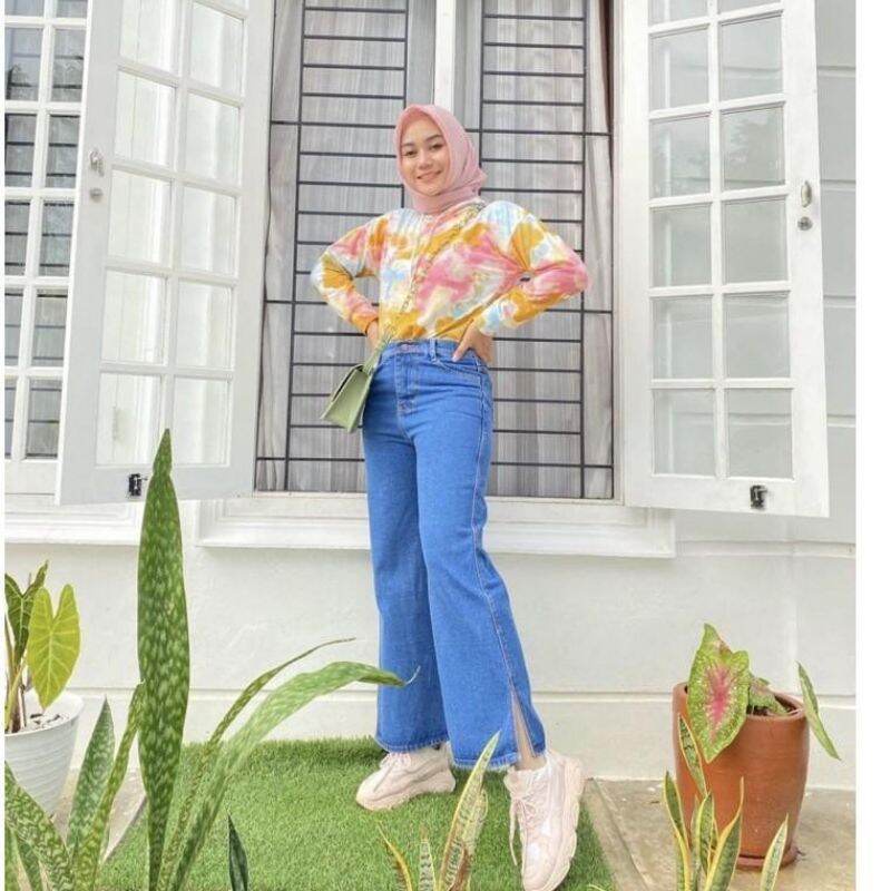 celana panjang jeans kulot eoni terbaru kekinian / celana panjang jins wanita / jeans murah / celana jeans murah berkualitas /